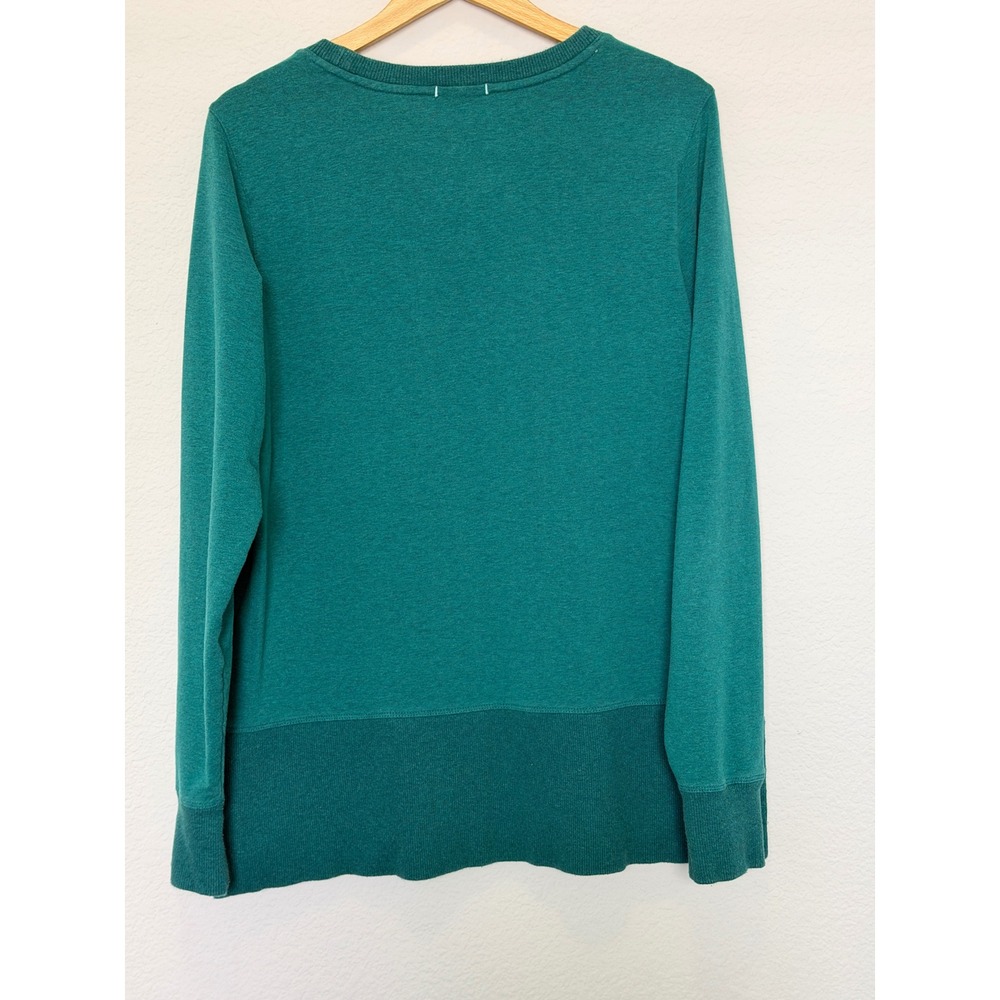 L.L.Bean Teal Crewneck Pullover Sweatshirt Womens Medium - Picture 7 of 17